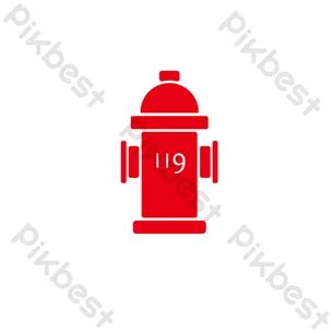 1 PNG AI 무료 다운로드 Pikbest>벡터 흑백 빨간 소화전 화재 아이콘 1