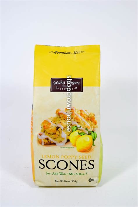 1 Sticky Fingers Bakeries LEMON POPPY SEED Scones Mix 1lb bag …