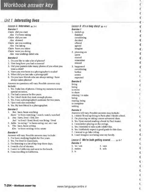 1 Work Touchstone 4 Answer Key