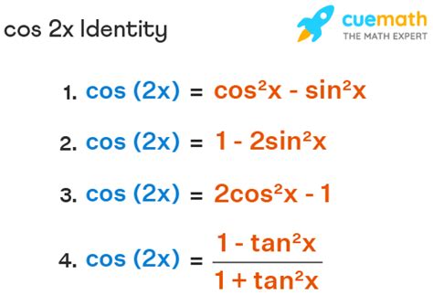 1 cos 2x. Precalculus. Solve for ? cos (x)^2-1=0. cos2 (x) − 1 = 0 cos 2 ( x) - 1 = 0. Add 1 1 to both sides of the equation. cos2(x) = 1 cos 2 ( x) = 1. Take the specified root of both sides of the equation to eliminate the exponent on the left side. cos(x) = ±√1 cos ( x) = ± 1. Any root of 1 1 is 1 1. cos(x) = ±1 cos ( x) = ± 1. 