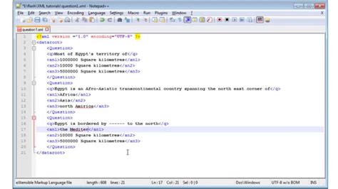 1 create XML file YouTube