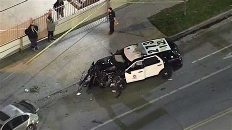 1 critically injured in crash after LAPD pursuit