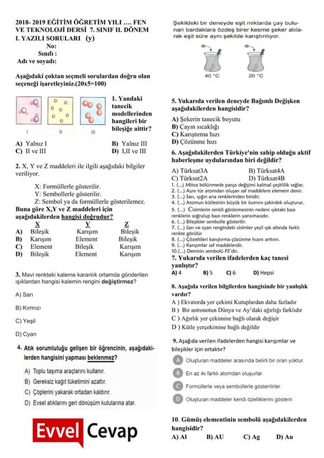 1 dönem 2 yazılı türkçe 7 sınıf test
