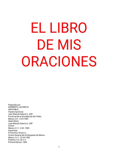 1 El Libro De Mis Oraciones