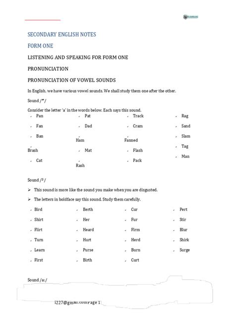 1 English Notes