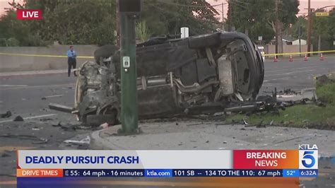 1 killed, several injured when pursuit vehicle crashes, overturns in Buena Park