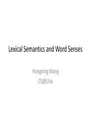 1 lexical semantics university of calgary