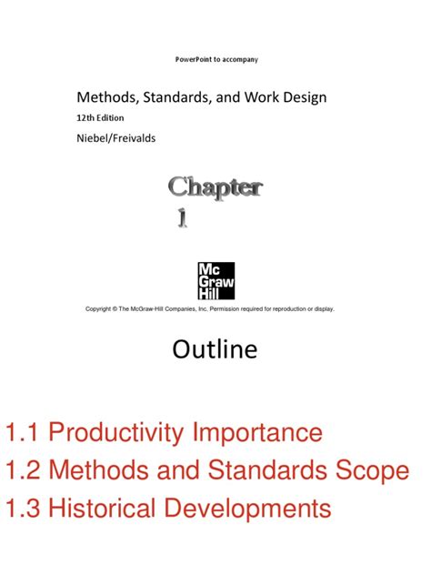 1 Methods Standards And Work Design