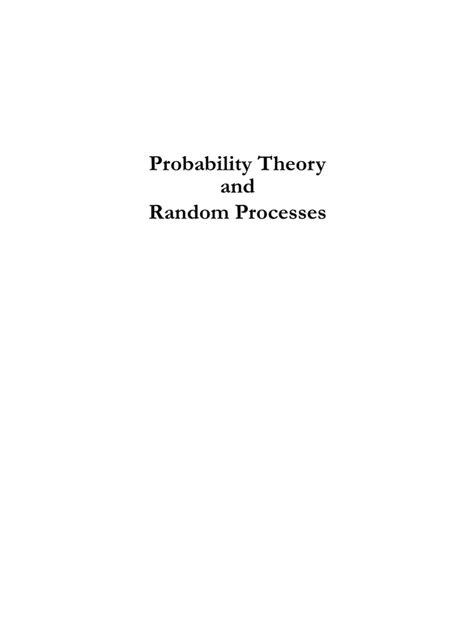 1 P Ramesh Babu Probability Theory And Random Processes
