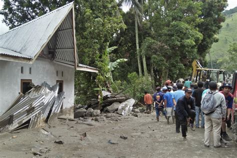 1 person is dead and 11 missing after a landslide and flash floods hit Indonesia’s Sumatra island