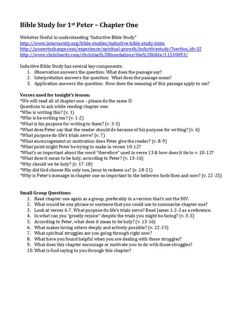 1 Peter Study Guide