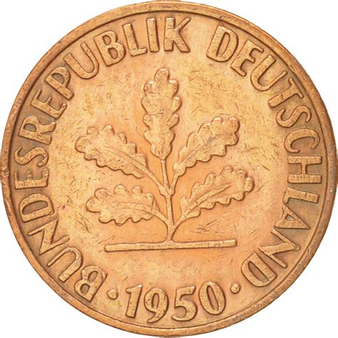 1 pfennig coin value 1950. Germany West 1 Pfennig 1950 D. KM#105. One Cent coin. Munich Mint. Oak Leaf. Opens in a new window or tab. C $5.00. Top Rated Seller Top Rated Seller. or Best Offer. 