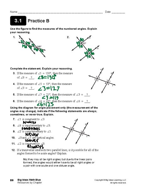 1 Practice B 1 5 8 Scale Drawings And Scale Models 4