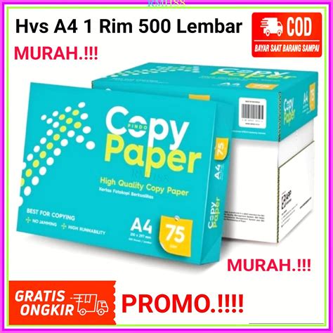 1 rim kertas hvs ukuran a4 berapa lembar 【Berita】