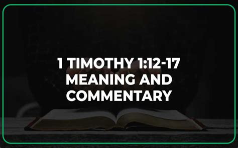 1 Timothy 1 12