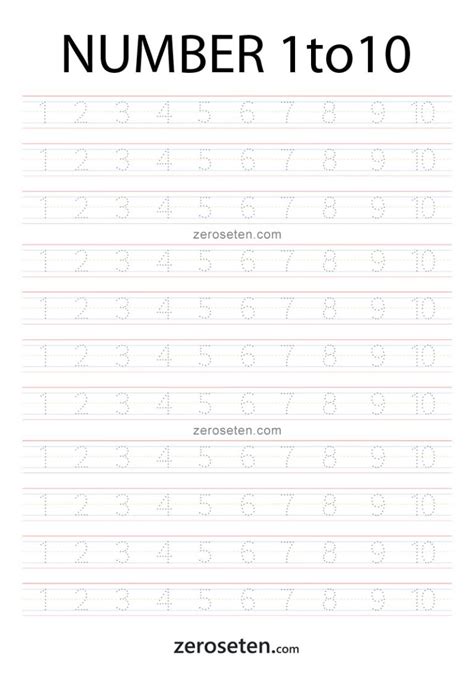 1 to 100 Numbers Reading and Tracing Worksheets Archives Zero se Ten Blog