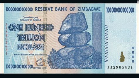 1 trilyon zimbabve doları