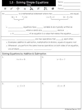 Full Download 1 1 Solving Simple Equations Big Ideas Math 
