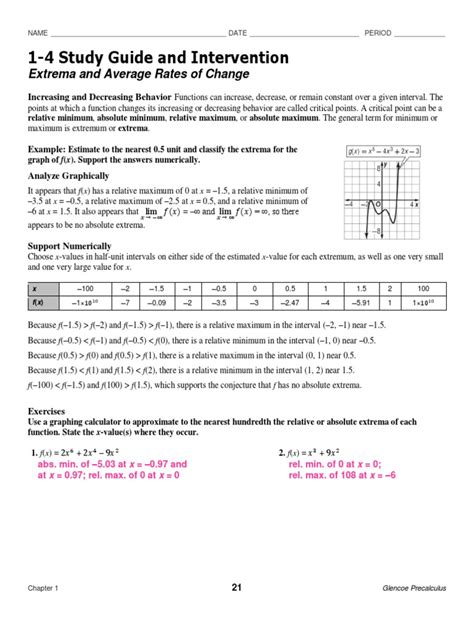 Full Download 1 4 Study Guide And Intervention Answers 