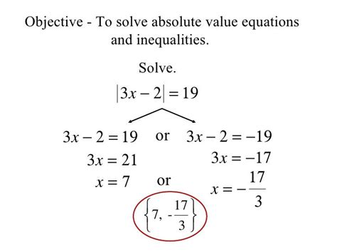 Read Online 1 7 Solving Absolute Value Equations And Inequalities 