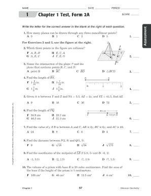 Read Online 1 Chapter 1 Test Form 2A Score 