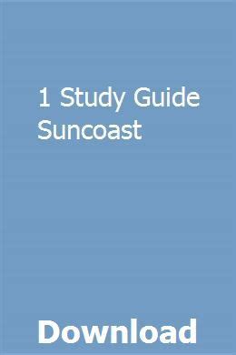 Download 1 Study Guide Suncoast 
