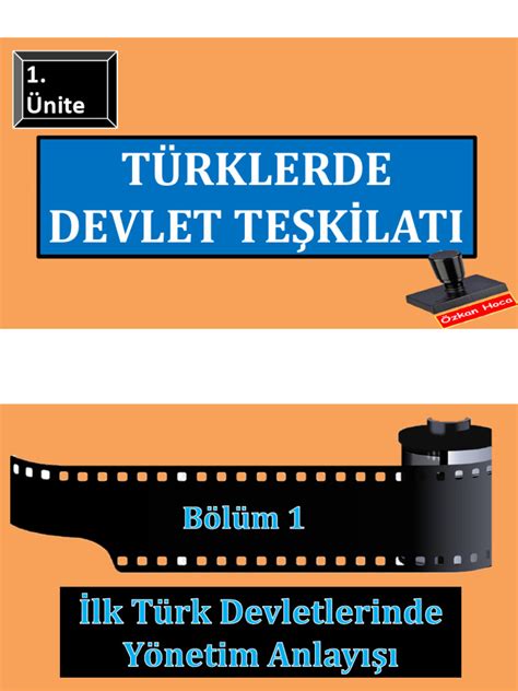 1.Ünite Türkler'de Devlet Teşkilatı PDF Scribd.