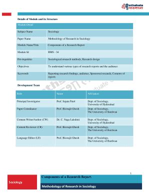 1. Details of Module and its Structure - INFLIBNET Centre