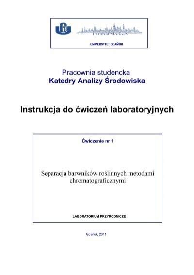 1. Separacja barwników roślinnych metodami …