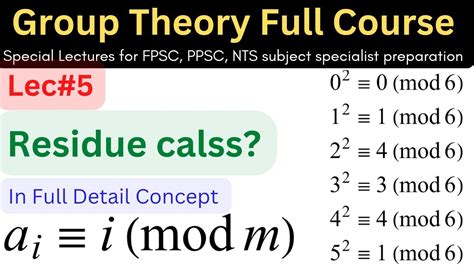 1.19: Residue Classes - Mathematics LibreTexts