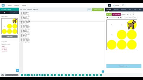 1.3.5 Pyramid of Karel codehs python YouTube