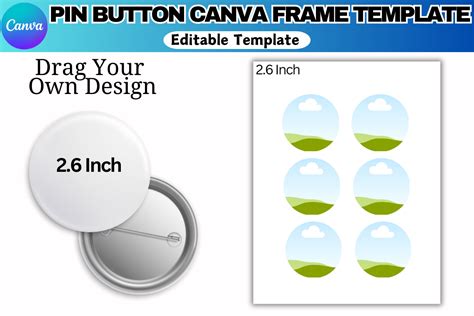 1.5 Inch Button Template Canva Download Free