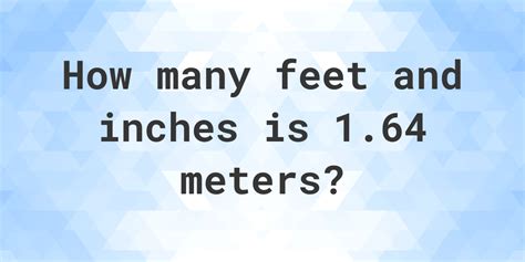 1.64m to feet