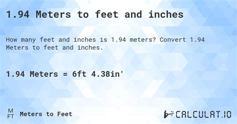 1.94 m to feet