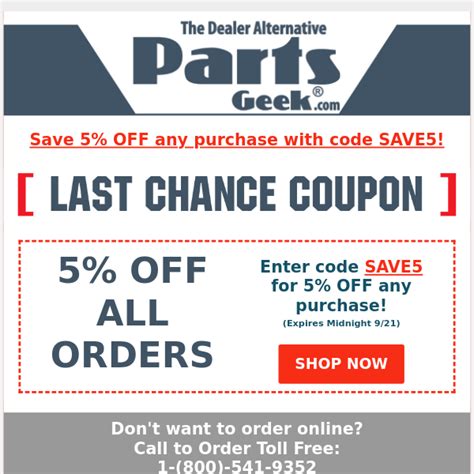 10% OFF Parts Geek Promo Codes April 2024 & Coupons