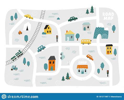 10,700+ Drawing Of A Town Map Illustrations, Royalty …