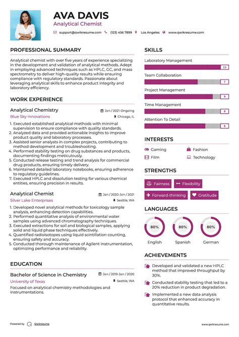 10+ Analytical Chemist Resume Samples & Templates … - wintechmobiles.com