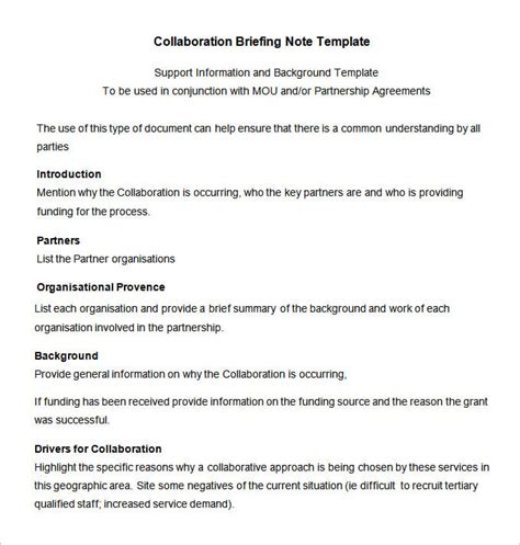 10+ Briefing Note Templates PDF, DOC