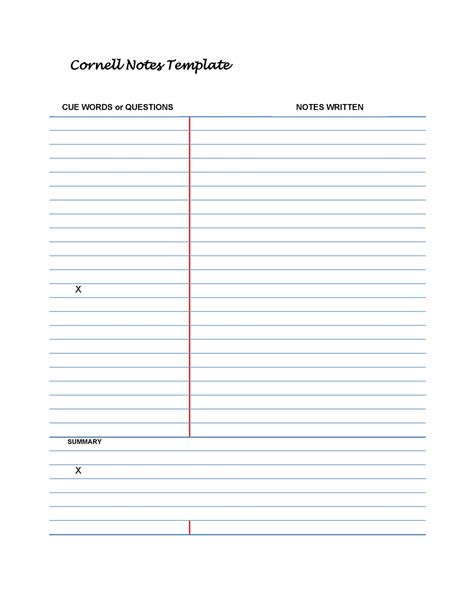 10+ Cornell Note Templates Free Sample, Example, Format Download