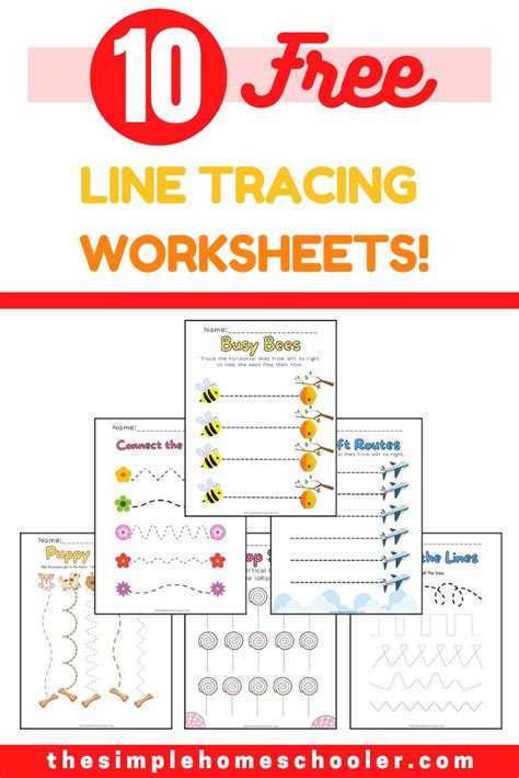 10+ Free Line Tracing Worksheets Easy Print! The Simple