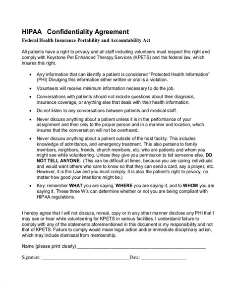 10+ HIPAA Confidentiality Agreement Examples PDF, Word Examples