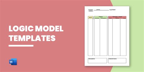10  Logic Model Templates Word PDF