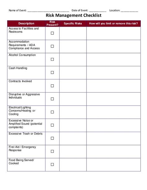 10+ Risk Management Checklist Examples PDF Examples