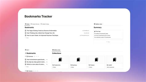 10+ Simple Notion Bookmarks Templates to Save Your Favorite Links