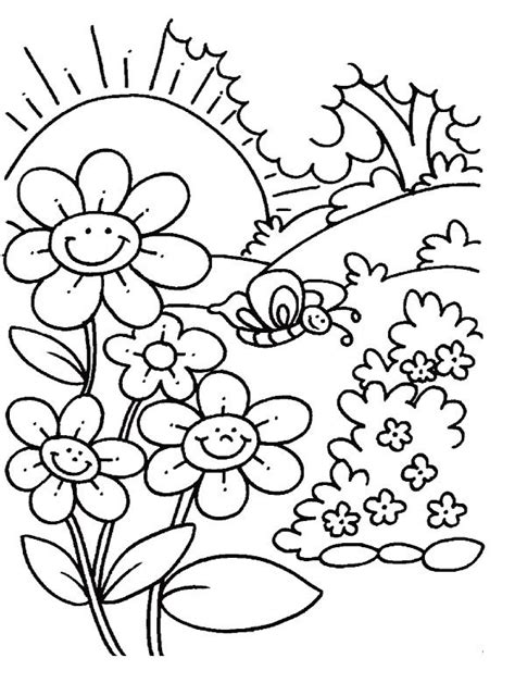 10+ Spring Coloring Pages