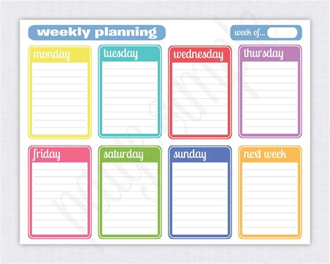 10+ Weekly Planner Templates Word Excel PDF Formats Free weekly planner templates, Weekly