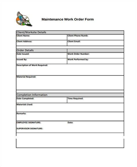 10+ Work Order Templates PDF, Apple Pages