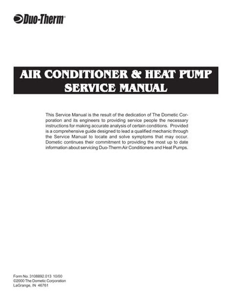 10 19 00 air conditioner heat pump service manual. - The tower the monster and the tree by tm gregg.