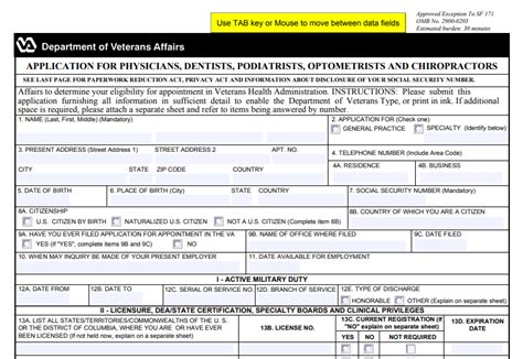 10 2850a Free Fillable Form VA Form