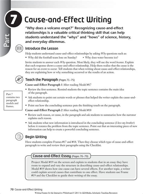 10 8 Cause And Effect Writing For Success Cause And Effect Text - Cause And Effect Text